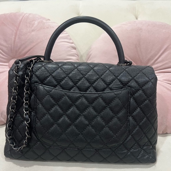 Chanel Quilted Caviar Medium Coco Top Handle Bag - Picture 8 of 12